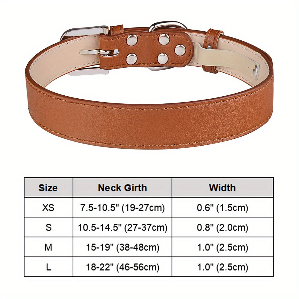 Adjustable Soft PU Leather Collar