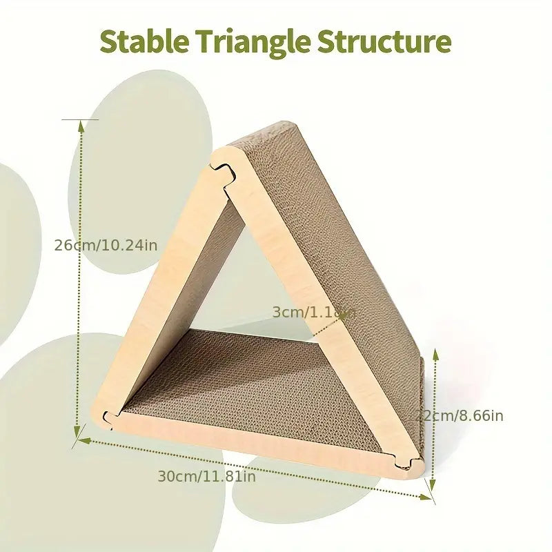 Foldable Triangular Cat Scratcher: 6 Sided