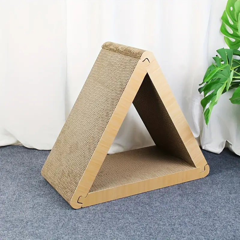Foldable Triangular Cat Scratcher: 6 Sided