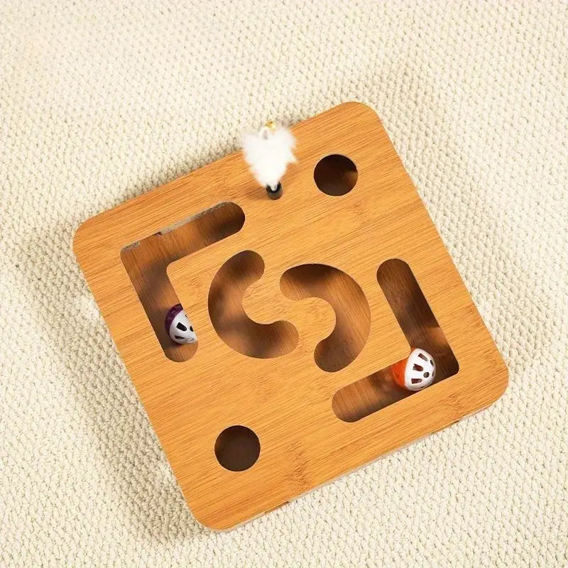 Engaging Cat Scratcher With Bell, Ball & Magic Mouse
