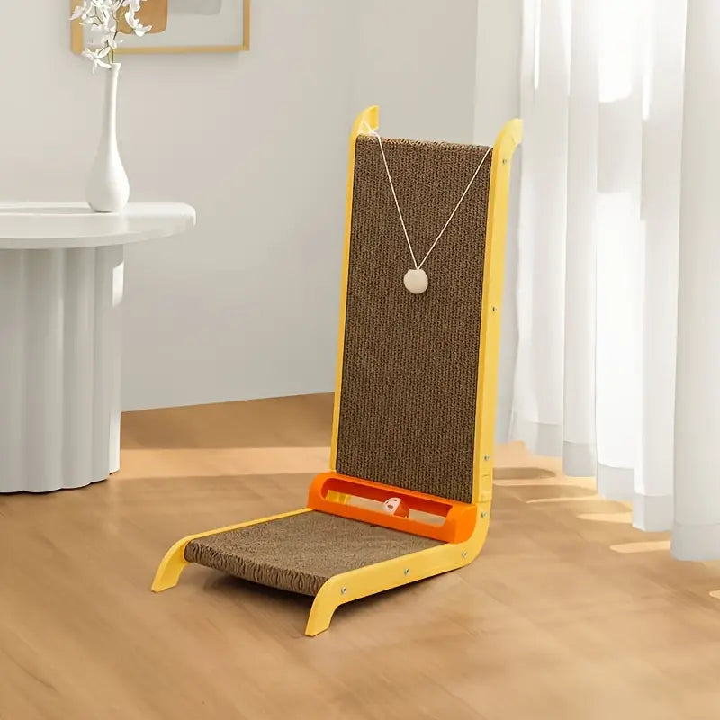L-shaped Cat Scratching Board with Ball Toys