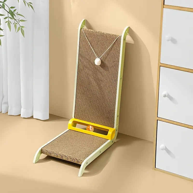 L-shaped Cat Scratching Board with Ball Toys