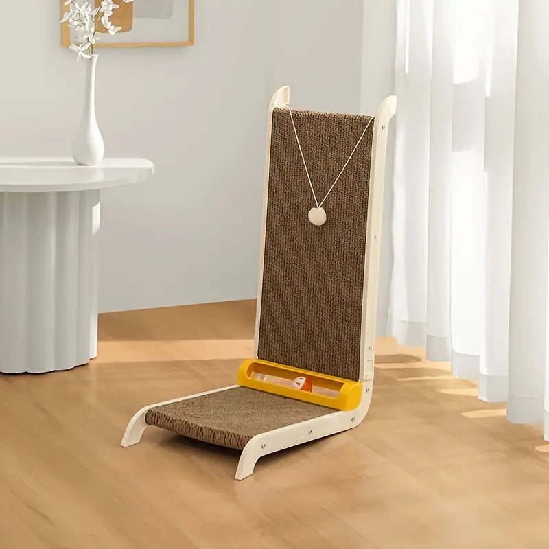 L-shaped Cat Scratching Board with Ball Toys