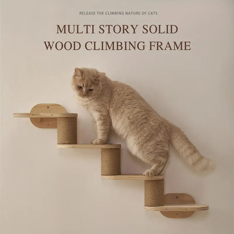 Wooden Wall-mounted Cat Bed