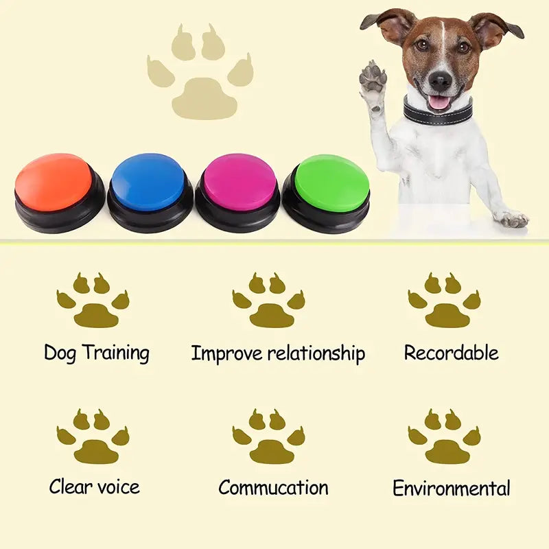 4pcs Dog Voice Recording Button