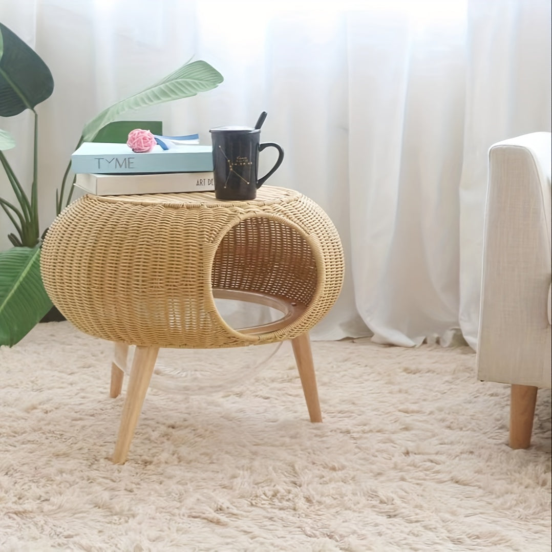 Modern 2-in-1 Cat Condo & Side Table