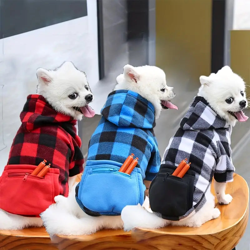 Dog Zipper Pocket Hoodie