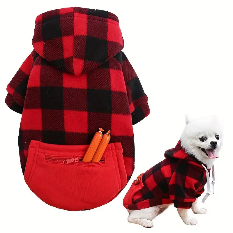 Dog Zipper Pocket Hoodie