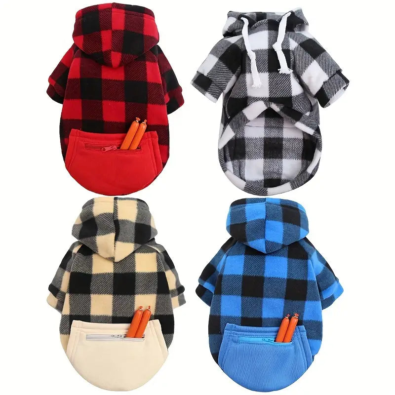 Dog Zipper Pocket Hoodie