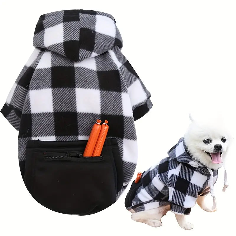 Dog Zipper Pocket Hoodie