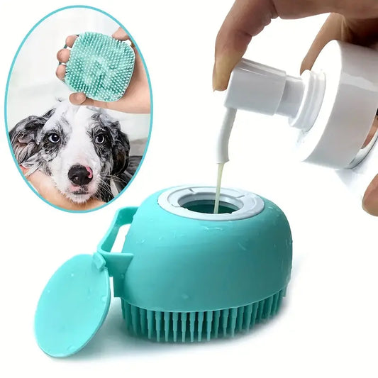 Pet Shampoo Silicon Brush