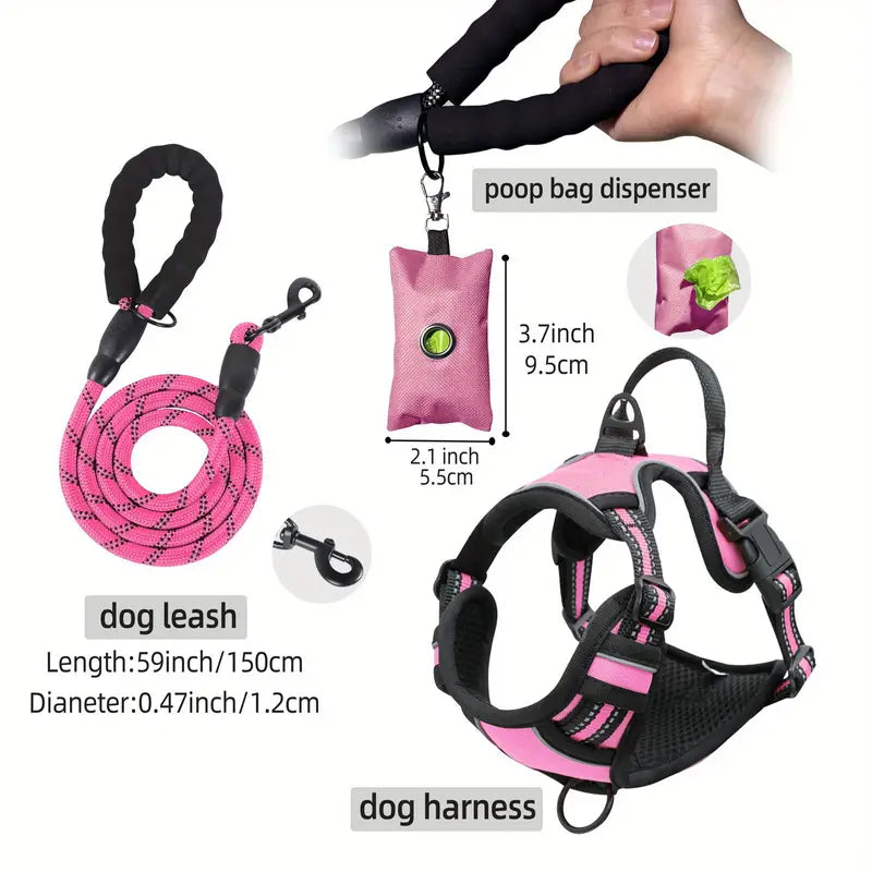 3-Piece SafeWalk Dog Harness Set