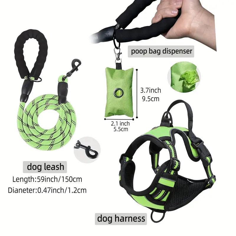 3-Piece SafeWalk Dog Harness Set