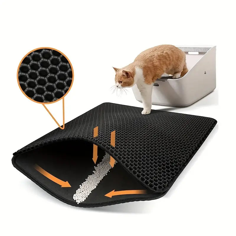 Honeycomb Double Layer Cat Litter Trapping Mat