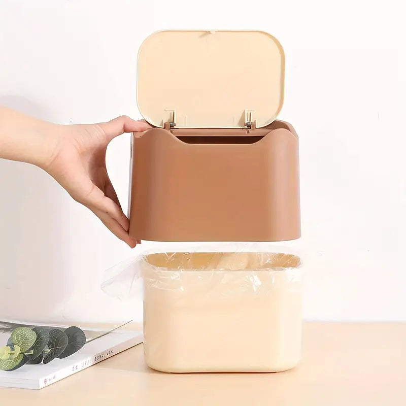 Cat Litter Trash Can With Press-and-Pop Lid