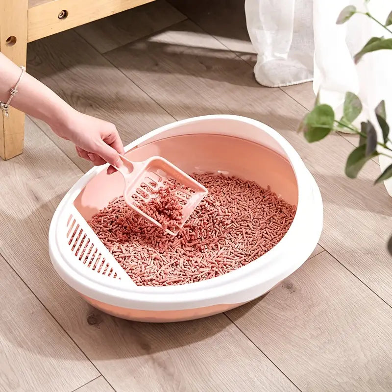 Premium Cat Litter Box with No-Spill Design