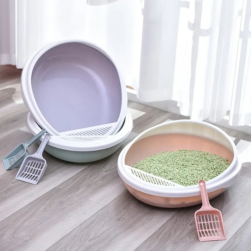 Premium Cat Litter Box with No-Spill Design