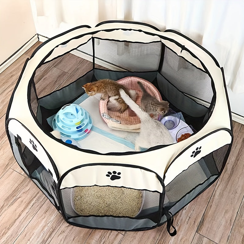 Premium Foldable Octagonal Pet Playpen Tent