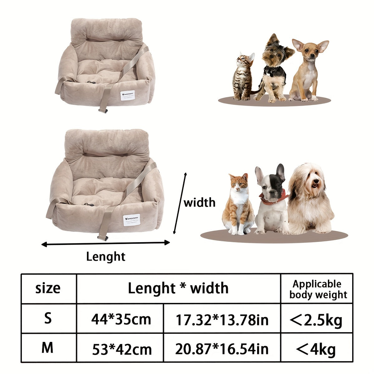 Deluxe Dog Travel Car Seat