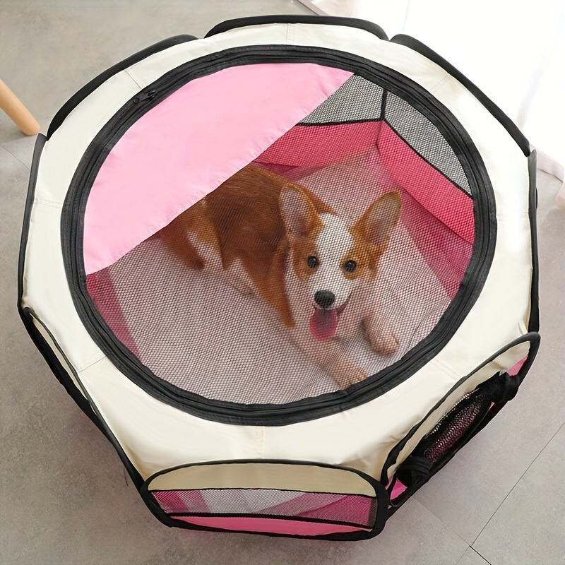 Premium Foldable Octagonal Pet Playpen Tent