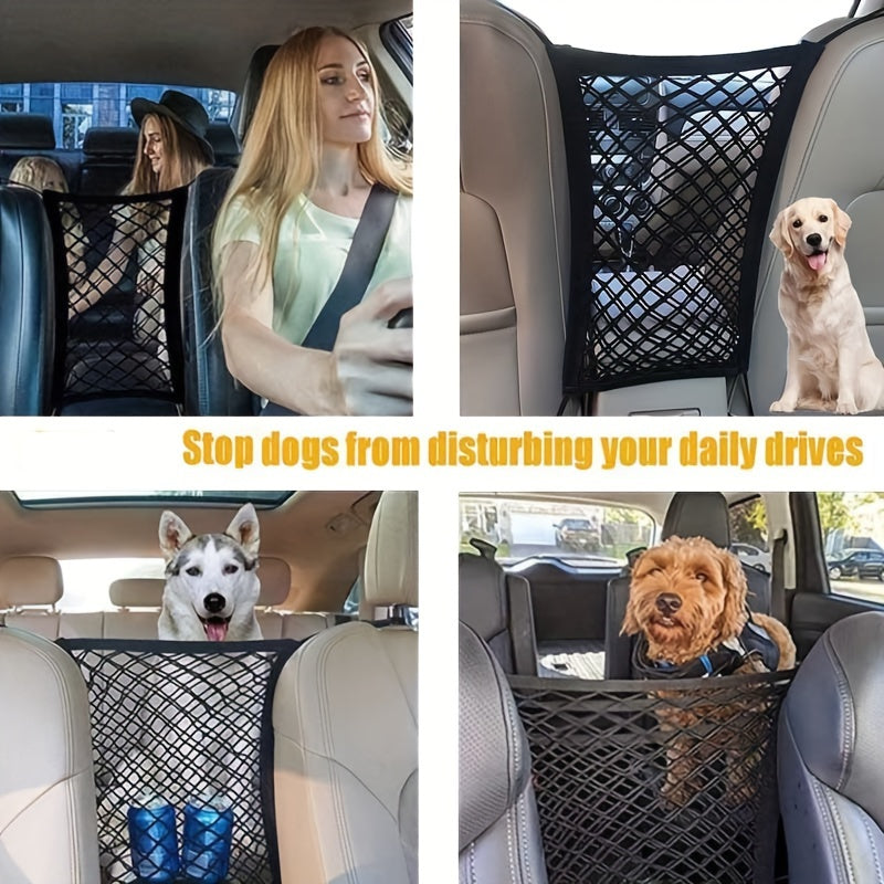 Car Safety Net With Elastic Pet Fence