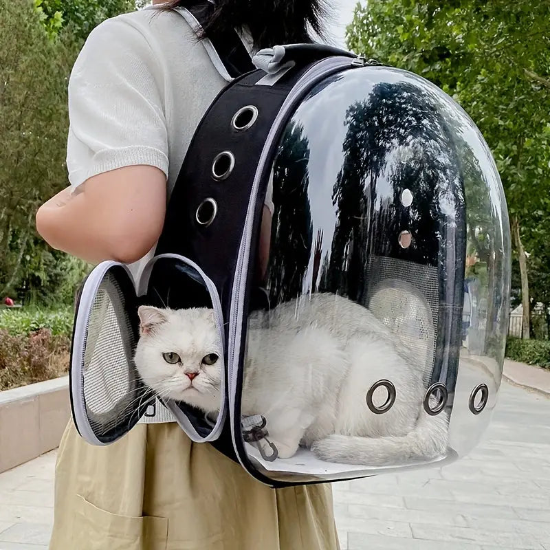 Breathable Transparent Space Capsule Cat Backpack